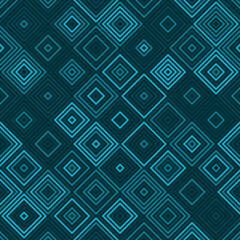 Seamless diamond vibrant toned teal pattern vector background