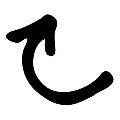 Simple black doodle arrow