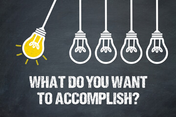 Fototapeta premium What do you want to accomplish?