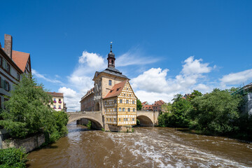 Bamberg, Brückenrathaus, Altstadt, Bayern, Deutschland, Regnitz, Klein Venedig, Geyerswörthsteg, Historische Altstadt