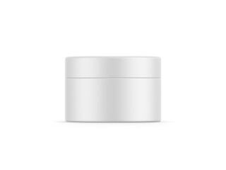 Cosmetic cream jar mock up on isolated white background, 3d illustration