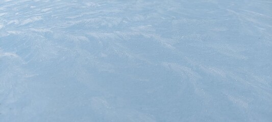 Backgrounds and textures: morning frost on blue metal. Place for an inscription.