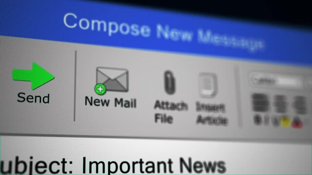 4K concept clip, recreation of an e-mail sendding.