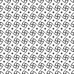 
Seamless vector pattern in geometric ornamental style. Black and white pattern.
