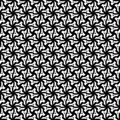 eamless vector pattern in geometric ornamental style. Black and white pattern.

