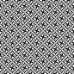 eamless vector pattern in geometric ornamental style. Black and white pattern.
