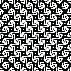 eamless vector pattern in geometric ornamental style. Black and white pattern.
