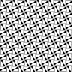 Fototapeta na wymiar eamless vector pattern in geometric ornamental style. Black and white pattern. 