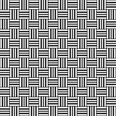 eamless vector pattern in geometric ornamental style. Black and white pattern.
