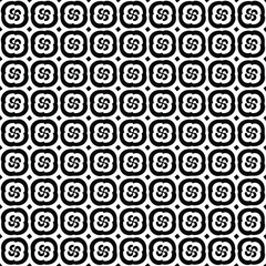 eamless vector pattern in geometric ornamental style. Black and white pattern.
