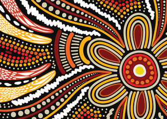 Aboriginal design vector background