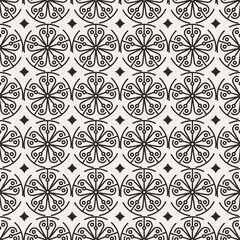 traditional korean seamless pattern design with rounded beauty flower vector illustration