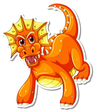 Fantasy Dragon cartoon character sticker