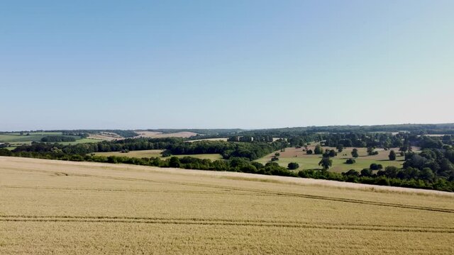 4K drone video showing the stunning Kent countryside in England