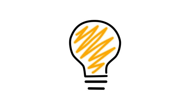 The light bulb is full of ideas And creative thinking, analytical thinking for processing. Light bulb icon vector. ideas symbol illustration. video illustration. 