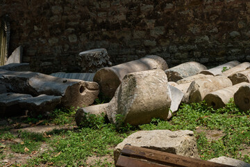 Istanbul. Separate architectural elements near Topkapi Palace