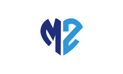 Monogram M and Z letter mark logo design Luxury, simple, minimal, and elegant MZ logo design.
