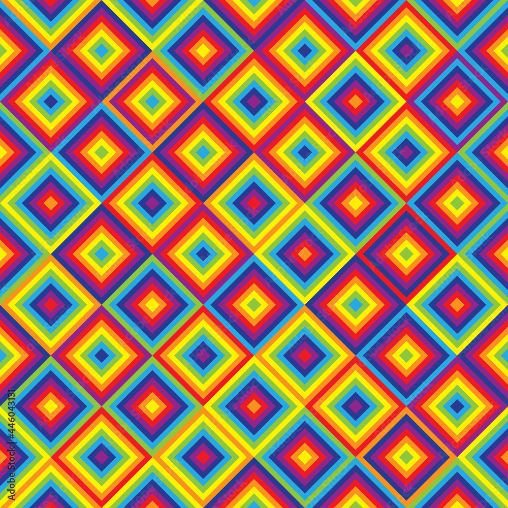 Aufkleber colorful square shape seamless design for pattern and background