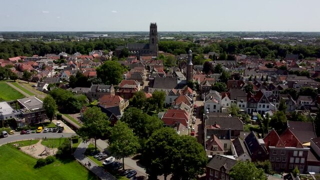 Zaltbommel; city in the Netherlands, Aerial view