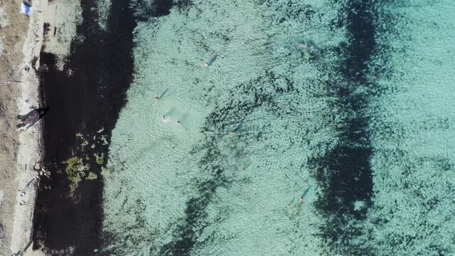 Aerial view of the Sakarun beach  on Dugi otok, Croatia