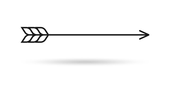 Bow arrow icon. Archery symbol. Vector illustration.