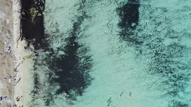 Aerial view of the Sakarun beach  on Dugi otok, Croatia