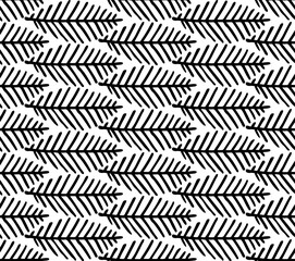 black and white abstract geometric shapes seamless pattern, vector illustration endless repeatable texture background