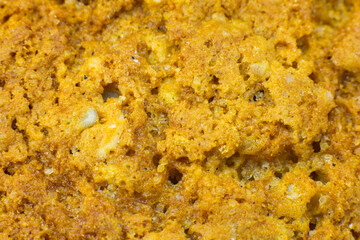 Roasted cookies texture background. Loaf Bakery concept. Close up, macro photo. Beautiful natural wallpaper.