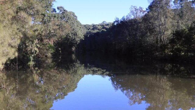 Lane Cove national park in Sydney of Australia – scenic river flow as 4k.
