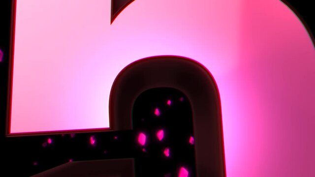 シンプルでカジュアルなカウントダウンの動画　10秒　3D　数字