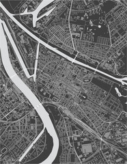 Obraz premium map of the city of Mannheim, Germany