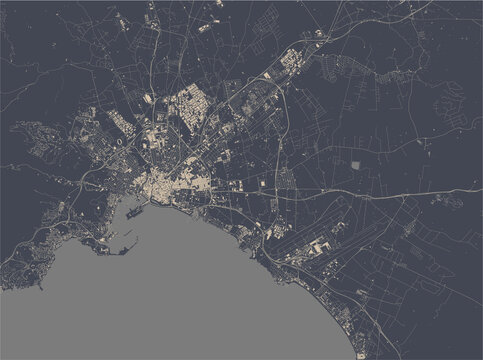 map of the city of Palma, Spain