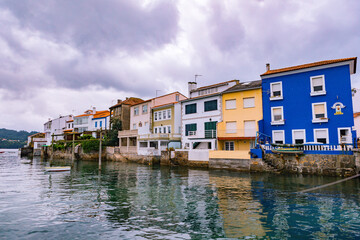 View of the characteristic colored houses