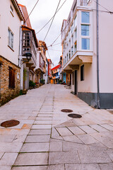 Beautiful view of scenic narrow street with historic traditional houses