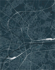 map of the city of Oberhausen, Germany