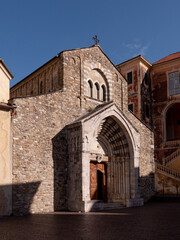 Fototapeta na wymiar the cathedral of Santa Maria Assunta in Ventimiglia, Liguria, Italy