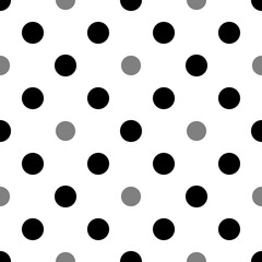 Circles seamless print. Dots pattern. Circle figures ornament. Polka dot motif. Rounds background. Dotted wallpaper. Digital paper, textile print, web design, abstract image. Vector illustration.