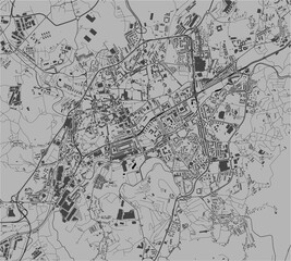 map of the city of Braga, Portugal