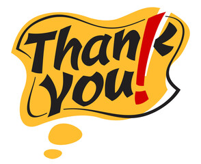 Thank You Calligraphic thankful headline