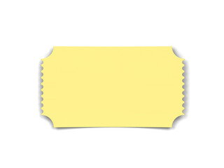 Blank cinema ticket or coupon