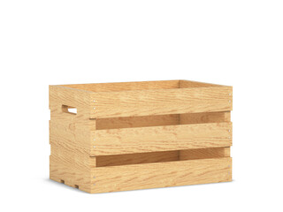 Empty wooden crate box