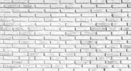 Texture of old white brick wall for vintage style background