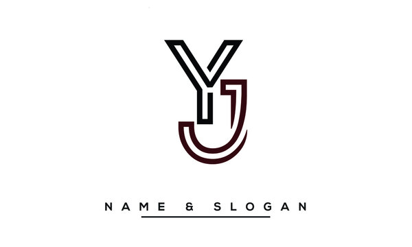 Premium Vector | Yj logo monogram simple and modern circle black colour  design template premium elegant vector eps 10