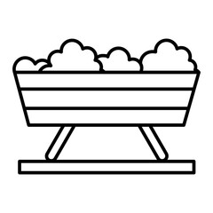 Vector Trough Outline Icon Design