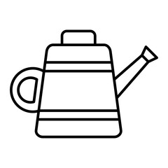 Vector Watering Can Outline Icon Design
