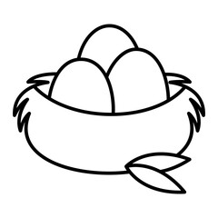 Vector Nest Outline Icon Design