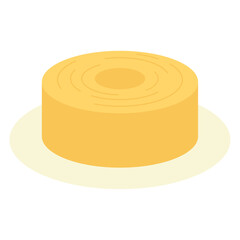 バウムクーヘン　スイーツ　食べ物　イラスト　アイコン