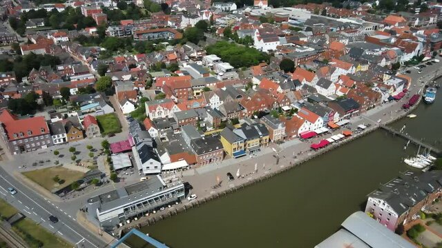 Aerial view on Husum Germany