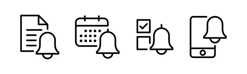 Vector graphic of notification icon collection