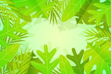 Gradient Tropical Leaves Background_8
